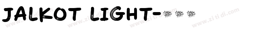 Jalkot Light字体转换 Jalkot Light字体转换